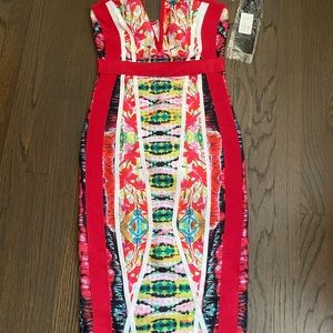 Multi-colored bodycon dress